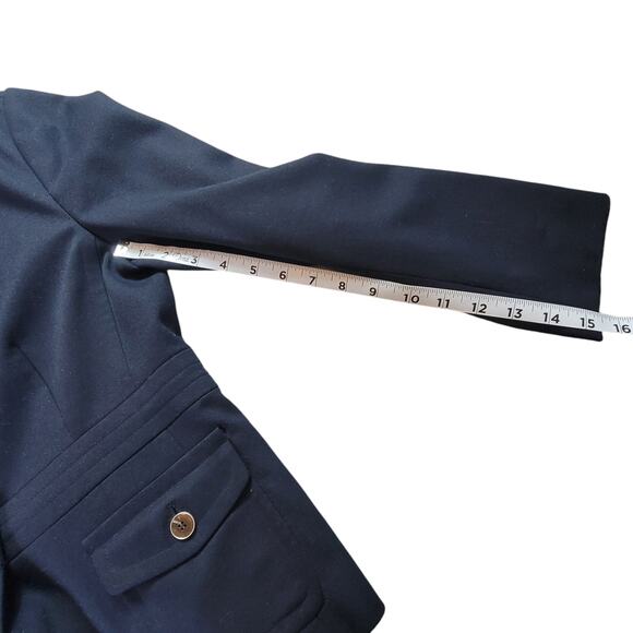 Talbots Petites Wool Navy Blue Blazer Women's Size 10P - Picture 7 of 13